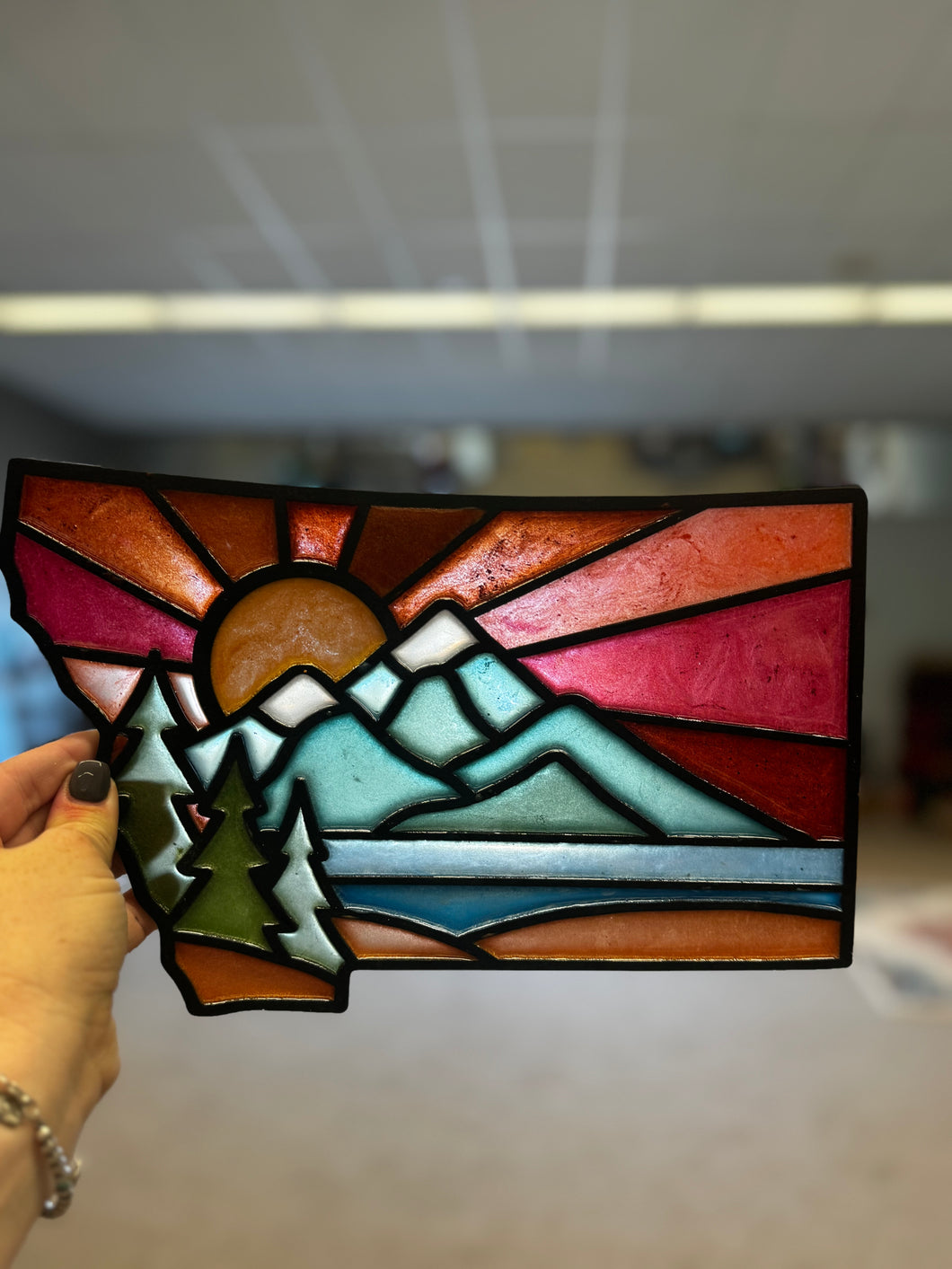 07/16/26-Montana Scene Faux Stained Glass