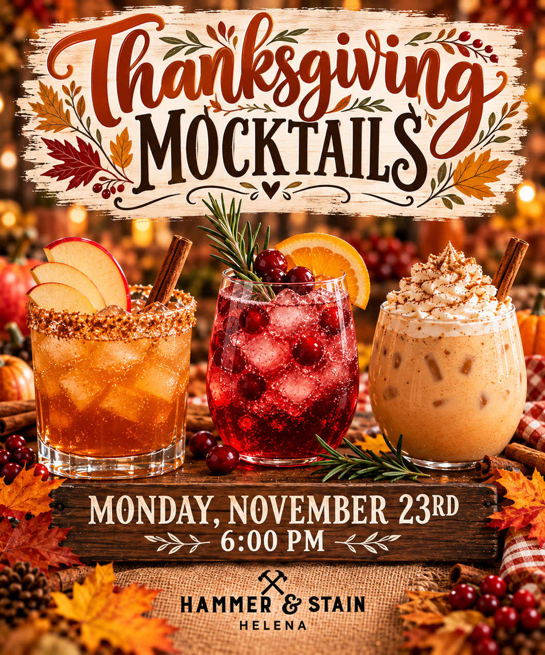 11/23/26-Thanksgiving Mocktail Workshop